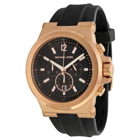 michael kors black watch rose gold face|rose gold mk watch men.